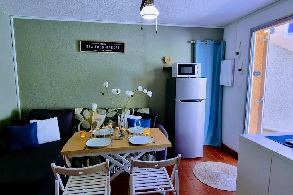 Le Marine Rez De Jardin Direct Plage Parking Prive Climatise Sète Kültér fotó