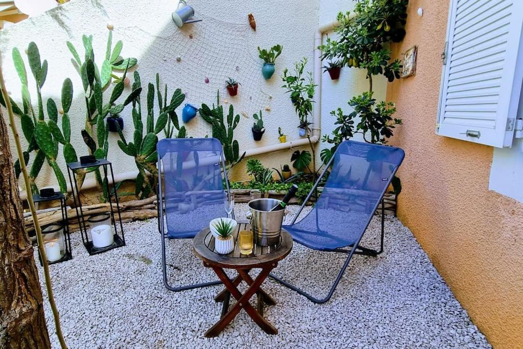 Le Marine Rez De Jardin Direct Plage Parking Prive Climatise Sète Kültér fotó